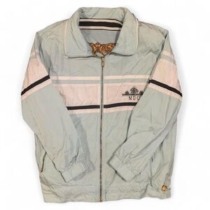 VINTAGE MDC zip up jacket in light/pastel blue